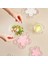 Şeftali Çiçeği 16 cm Kiraz Çiçeği Coaster Kawaii Japonya Tarzı Sakura Bardak Kahve Fincanları Için Kaymaz Masa Placemat Çay Süt Kupa Ev Dekorları (Yurt Dışından) 4