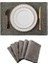 Koyu Gri 6 Parça Placemat 4/6 Yıkanabilir Yer Paspasları Seti Placemats Isıya Dayanıklı Sahte Keten Çuval Bezi Placemat Yemek Masası Mutfak Masa Paspasları (Yurt Dışından) 1