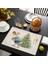 LE452 42X32 cm 2023 Noel Ağacı Sevimli Hayvan Süslemeleri Placemat Keten Yemek Masası Paspaslar Coaster Pad Kase Kahve Fincanı Mat Masa Örtüsü 42X32 cm (Yurt Dışından) 1