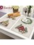LE452 42X32 cm 2023 Noel Ağacı Sevimli Hayvan Süslemeleri Placemat Keten Yemek Masası Paspaslar Coaster Pad Kase Kahve Fincanı Mat Masa Örtüsü 42X32 cm (Yurt Dışından) 2