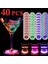 Yeşil 1 Adet 6.0 cm 40 Adet LED Coaster Aydınlık Şişe Çıkartmalar Işıkları 6 cm Noel Bar Için Lambalar Ktv Düğün Parti Kokteyl Içecek Bardak Vazo Dekor (Yurt Dışından) 2