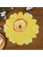 Sarı Poligon Çapı 35 cm Sıcak Süper Zambak Çiçekleri Nakış Placemat Fincan Kupa Çay Tava Coaster Mutfak Yemek Masası Yer Mat Dantel Bardak Altlığı Peçete Düğün Içecek Pedi (Yurt Dışından) 1