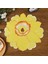 Sarı Poligon Çapı 35 cm Sıcak Süper Zambak Çiçekleri Nakış Placemat Fincan Kupa Çay Tava Coaster Mutfak Yemek Masası Yer Mat Dantel Bardak Altlığı Peçete Düğün Içecek Pedi (Yurt Dışından) 5