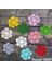 Koyu Yeşil Yuvarlak 10 cm 10 cm Yuvarlak Modern Renkli Kar Tanesi Pamuk Placemat El Yapımı Tığ Işi Masa Mat Kumaş Çay Bardağı Kahve Kupa Bardak Altlığı Düğün Bardak Altlığı Peçete (Yurt Dışından) 2
