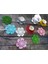 Koyu Yeşil Yuvarlak 10 cm 10 cm Yuvarlak Modern Renkli Kar Tanesi Pamuk Placemat El Yapımı Tığ Işi Masa Mat Kumaş Çay Bardağı Kahve Kupa Bardak Altlığı Düğün Bardak Altlığı Peçete (Yurt Dışından) 4