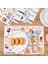 Mix Renkler 2 Adet-Paket 2/4 Adet Placemats Pvc Masa Mat Çocuk Sofra Karikatür Yemek Masası Disk Pedleri Bardak Napperon Plaka Bar Tapete De Lugar 40*28 cm (Yurt Dışından) 2