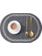 Oval Koyu Gri 44X30CM (1 Adet) Yemek Masası Için Deri Servis Altlıkları Su Geçirmez Isıya Dayanıklı Iskandinav Tarzı Mutfak Için Batı Masa Mat Yıkanabilir Sofra Takımı (Yurt Dışından) 1