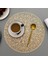 Altın 4 Adet 6/4 Adet Yuvarlak Placemats Restoran Içi Boş Pvc Dekorasyon Yemek Matı Anti-Sıcak Yemek Masası Hattı Mat Biftek Tabağı Ped (Yurt Dışından) 2