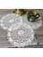 Beyaz 3 Yuvarlak 15 cm Yenı Gül Çiçek Dantel Yuvarlak Nakış Masa Yer Mat Noel Düğün Pedi Çay Kahve Placemat Fincan Tabak Altlığı Bardak Altlığı Peçete Mutfak (Yurt Dışından) 1