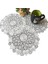Beyaz 3 Yuvarlak 15 cm Yenı Gül Çiçek Dantel Yuvarlak Nakış Masa Yer Mat Noel Düğün Pedi Çay Kahve Placemat Fincan Tabak Altlığı Bardak Altlığı Peçete Mutfak (Yurt Dışından) 5