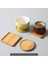 Stil 4 Genel Bambu Tepsi Placemat Yuvarlak Kare Kahve Fincanları Kupalar Coaster Tencere Ekici Solmaya Karşı Gözlük Tutucu Ev Mutfak Aksesuarları (Yurt Dışından) 2