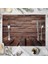 Stil 10 Plaka Mat Yer Paspasları Taklit Ahşap Tahıl Placemat Keten Ped 40*30 cm Yemek Masası Mat Kaymaz Placemats Kase Coaster (Yurt Dışından) 1