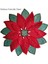 Kırmızı 2 Yuvarlak 35 cm Popüler Yuvarlak Kırmızı Nakış Masa Yer Mat Ped Bez Bardak Bardak Altlığı Peçete Kahve Çay Altlığı Noel Poinsettia Çiçek Placemat Mutfak (Yurt Dışından) 2