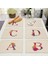 2CD-ZM0001-20 Çiçek Mektup Desen Pamuk Keten Ped Yemek Masası Paspaslar Coaster Kase Fincan Mat Desen Mutfak Placemat 42*32 cm Ev Dekor ZM0001 (Yurt Dışından) 5