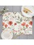 H118564 Bohem Çiçek Desen Placemat Mutfak Dekoru Pamuk Keten Boho Yemek Masası Paspaslar Coaster Pad Kase Kahve Fincanı Mat 42X32 cm (Yurt Dışından) 2