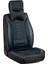 seat Cordoba Uyumlu Yarı Deri Oto Koltuk Kılıfı Ön-Arka Set (Venüs) Siyah-Mavi 4