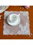 Bej Kare 28 cm Popüler Çiçek Örgü Masa Yer Mat Kumaş Nakış Tabak Placemat Ped Kahve Çay Altlığı Fincan Noel Düğün Mutfak Bardak Altlığı Peçete (Yurt Dışından) 4