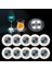 Kırmızı 40 Adet 6 cm Renkli Yanıp Sönen Sofra Mat Bardak LED Işıklı Etiket Renkli Yanıp Sönen Şişe Etiket Işık Yayan Coaster Durak Bar Işığı (Yurt Dışından) 5