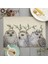 LE506 42X32 cm Sevimli Hayvan Placemat Kuş Baykuş Keten Yemek Masası Paspaslar Bunny Sincap Coaster Pad Kase Kahve Fincanı Mat Masa Örtüsü 42X32 cm (Yurt Dışından) 5