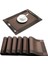 4 Adet 45X30 cm 1/4/6 Adet Pvc Dikdörtgen Placemat Restoran Yıkanabilir Dayanıklı Yemek Masası Örgü Paspaslar Çerçeve Teslin Disk Kase Coaster Kaymaz Ped (Yurt Dışından) 2