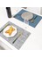 Siyah 6 Adet-Paket 2/4/6 Adet Placemats Pvc Yemek Masası Mat Örgü Disk Pedleri Kase Bardak De Cozinha 30*45 cm Plaka Bar Mutfak Sehpa Mat (Yurt Dışından) 3