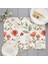 LE211 42X32CM Çiçek Desenli Placemat Mutfak Dekor Pamuk Keten Boho Çiçek Yemek Masası Paspaslar Coaster Pad Kase Kahve Fincanı Mat 42X32CM (Yurt Dışından) 4