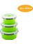 3 Adet Yeşil Yuvarlak Silikon Katlanır Yemek Kabı Seti Mikrodalga Gıda Kabı Bento Kutusu Piknik Kamp Için Açık Meyve Salatası Saklama Kutuları (Yurt Dışından) 1