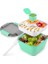 Nane Yeşili 1500 ml 52 Oz Bento Öğle Yemeği Kutusu Salata Kabı Öğle Yemeği Için Bpa Ücretsiz Sızdırmaz Salata Sosu Kabı Akıllı Kilit ile Yeniden Kullanılabilir Spork (Yurt Dışından) 1