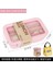 3-Pembe Set 850ML 850ML 1100ML Buğday Samanı Yemek Kabı Sağlıklı Malzeme Bento Kutuları Mikrodalga Yemek Takımı Gıda Saklama Kabı Öğle Yemeği Kutusu Ланч Бокс (Yurt Dışından) 1