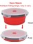 1200 ml Mavi Etrafında Silikon Katlanır Öğle Yemeği Kutusu Seti Mikrodalga Katlanır Kase Taşınabilir Katlanır Gıda Konteyner Kutusu Salata Aperatif Kase Kapaklı CF-102 (Yurt Dışından) 2