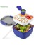 Mor 1500 ml 52 Oz Bento Öğle Yemeği Kutusu Salata Kabı Öğle Yemeği Için Bpa Ücretsiz Sızdırmaz Salata Sosu Kabı Akıllı Kilit ile Yeniden Kullanılabilir Spork (Yurt Dışından) 2