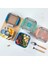 Yeşil 1500ML 1100ML 1500ML Taşınabilir Öğle Yemeği Kutusu Konteyner 2 Katmanlı Izgara Salata Kasesi Bento Kutuları Salata Kaseleri Öğle Yemeği Kutusu Öğle Yemeği Konteyneri Gıda Için (Yurt Dışından) 3