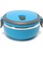 Mavi 500 ml Öğle Yemeği Kutusu Taşınabilir Paslanmaz Çelik Yuvarlak 1 Katmanlı Yalıtımlı Termos Termal Sızdırmaz Gıda Kapları Saplı Öğle Yemeği Kutusu (Yurt Dışından) 1