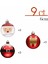 New Year Yılbaşı Santa Ağaç Süsü Seti 9 Parça 6 cm 5