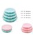 Pembe 350ML 350/500/800/1200ML Yuvarlak Silikon Taşınabilir Katlanır Yemek Kabı Mikrodalga Buzdolabı Plastik Öğle Yemeği Kutuları Gıda Depolama (Yurt Dışından) 4