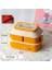 820 ml Sarı S Japon Tarzı Kawaii Bento Kutusu Kızlar Için Okul Çocukları Piknik Yemek Kabı Bölmeli Mikrodalga Gıda Saklama Kapları (Yurt Dışından) 1
