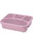 Pembe 4 Bölmeli Yemek Kabı Plastik Bölünmüş Gıda Saklama Kabı Kutuları Yeniden Kullanılabilir Öğrenciler Işçi Taşınabilir Açık Konteyner Kutuları (Yurt Dışından) 1