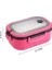 Pembe 2 Katmanlı Izgara Hermetik Öğle Yemeği Kutusu Taşınabilir Çocuk Öğrenci Bento Kutusu Çatal Kaşık Sızdırmaz Mikrodalgada Koku Önlemek Okul (Yurt Dışından) 1