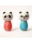 Küçük Ahşap Kürdan Tutucu Çin Tarzı Karikatür Panda Kedi Çoklu Stiller 5*9 cm Ahşap Kürdan Tutucu Ev Depolama Süsler (Yurt Dışından) 4