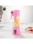 6 Kesici Kafa Pembe Taşınabilir Elektrikli Meyve Sıkacağı USB Şarj Edilebilir El Smoothie Blender Meyve Karıştırıcılarmilkshake Yapımcısı Makinesi Gıda Sınıfı Malzemeler (Yurt Dışından) 1