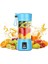 Mavi Taşınabilir Mini Elektrikli Meyve Sıkacağı USB Şarj Meyve Portakal Limon Blender Smoothie Milkshake Makinesi Mutfak Otomatik Taze Sıkacağı (Yurt Dışından) 2