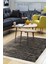Dijital Salon Halısı Trend Keçe Kaymaz Taban Saçaklı Modern Blaithin Bej 1