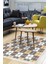 Dijital Salon Halısı Trend Keçe Kaymaz Taban Saçaklı Modern Lee Krem 1