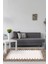 Dijital Salon Halısı Yıldız Deri Kaymaz Taban Saçaklı Modern Arcelia Krem 1