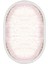 Dijital Mutfak Halısı Star Pamuk Kaymaz Taban Saçaklı Oval Modern Evelina Pudra 2