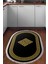 Dijital Mutfak Halısı Yıldız Deri Kaymaz Taban Saçaklı Oval Modern Kathryn Gold 1