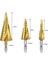 Set 2 Altıgen 3 Adet/takım 4-12MM 4-20MM Hss Düz Spiral Oluk Adım Matkap Ucu Titanyum Kaplamalı Ahşap Metal Delik Kesici Çekirdek Delme Araçları (Yurt Dışından) 4