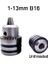 1-13MM B16 1 Adet 1-13MM 3-16MM B16 B18 1/2 Konu Matkap Chuck Dönüşüm Matkap Chuck Anahtarı Elektrikli Matkap Anahtarsız 3 Çeneli Chuck (Yurt Dışından) 1