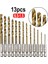 13 Adet/grup Hss Yüksek Hız Çeliği Titanyum Kaplamalı Matkap Ucu Seti 1/4 Hex Shank 1.5-6.5mm (Yurt Dışından) 2