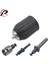 Chuck ve Şaft Seti 0.8-10MM 3/8 "-24UNF Kendinden Kilitlemeli Anahtarsız Matkap Chuck Kendinden Sıkma 3/8" Chuck Adaptörü Sds Altıgen Darbeli Anahtar Dönüşümü (Yurt Dışından) 2